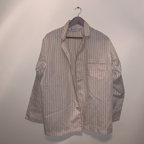 Bill Blass Cream & Brown Button Down Shirt size M - Picture 3 of 9